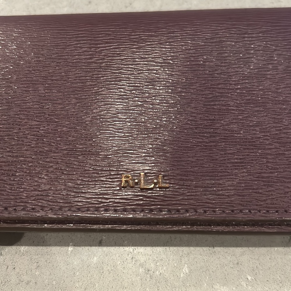 Ralph Lauren burgundy leather wallet - Picture 2 of 7